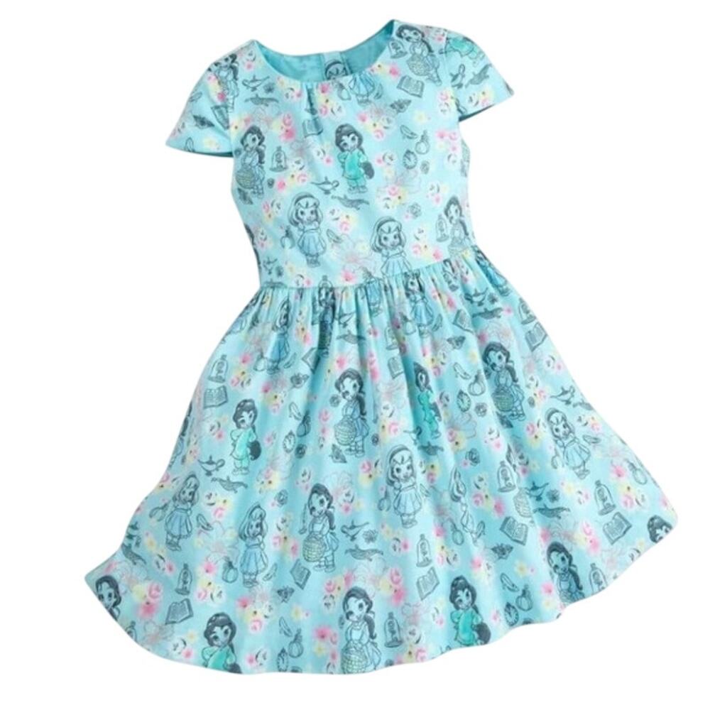 Disney Girls Princess Animator's Collection Dress in Blue, Size 5/6